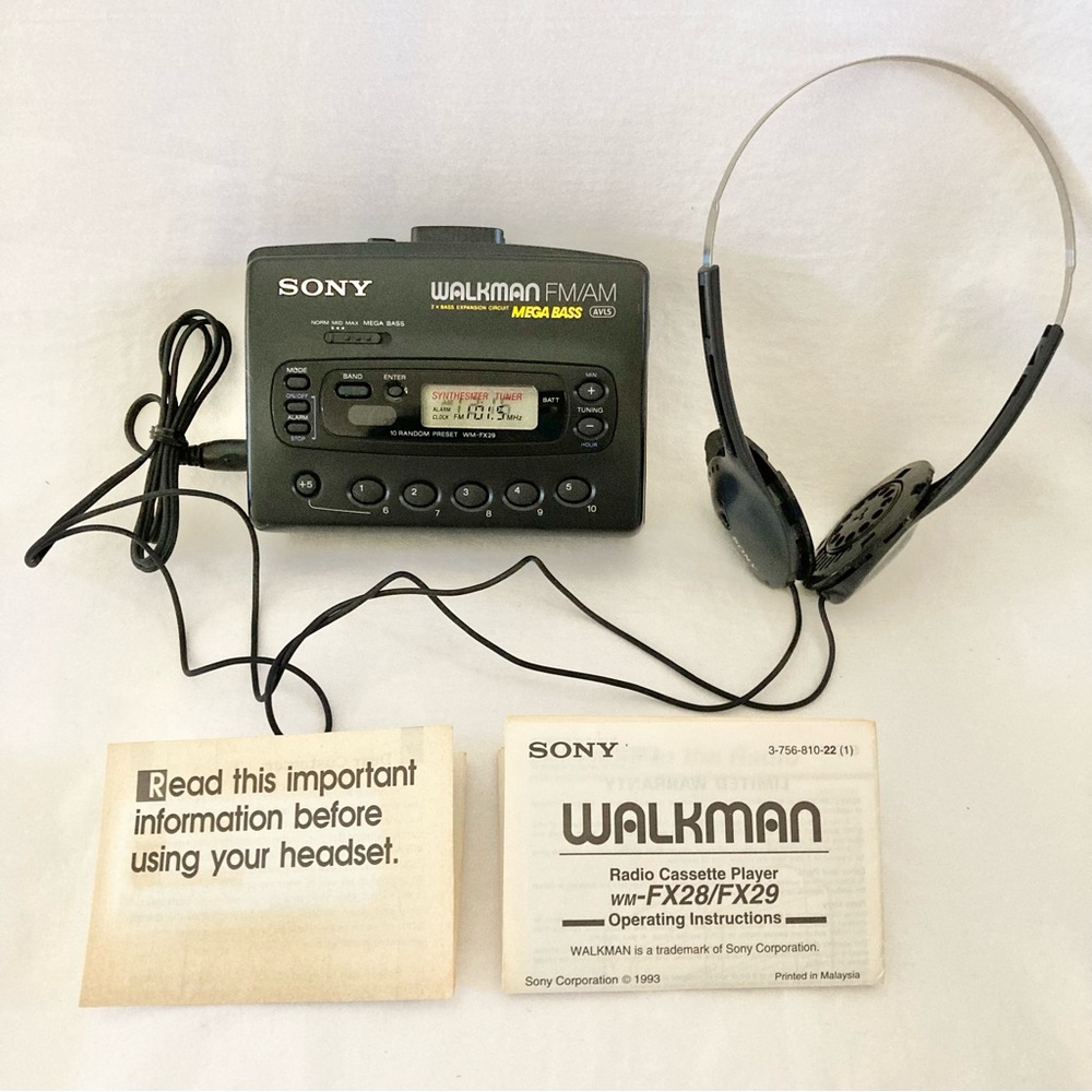 Sony Walkman Portable Radio Cassette Player WM-FX28/FX29 (Partially working)